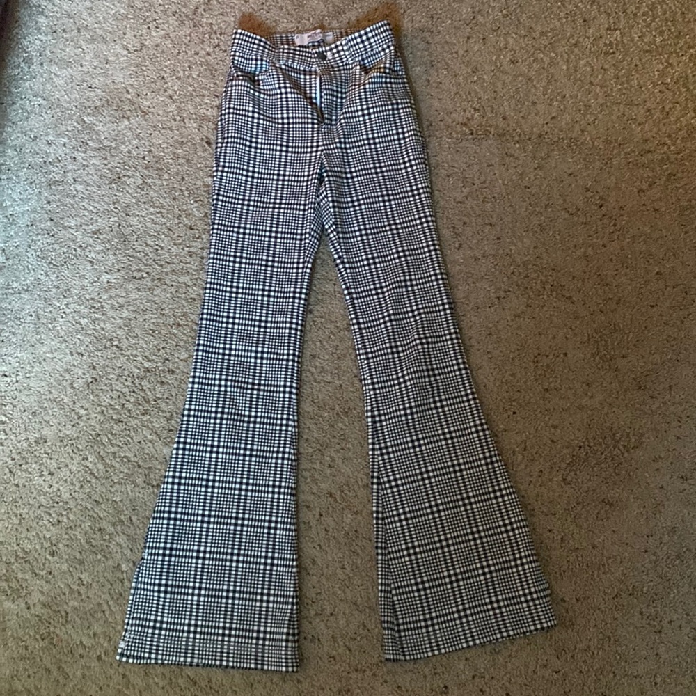 Hollister Plaid Ultra High Rise Flair Pant